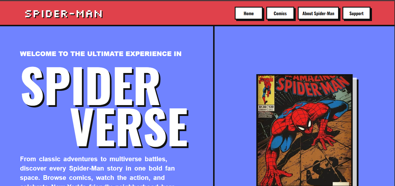 Website project screenshot