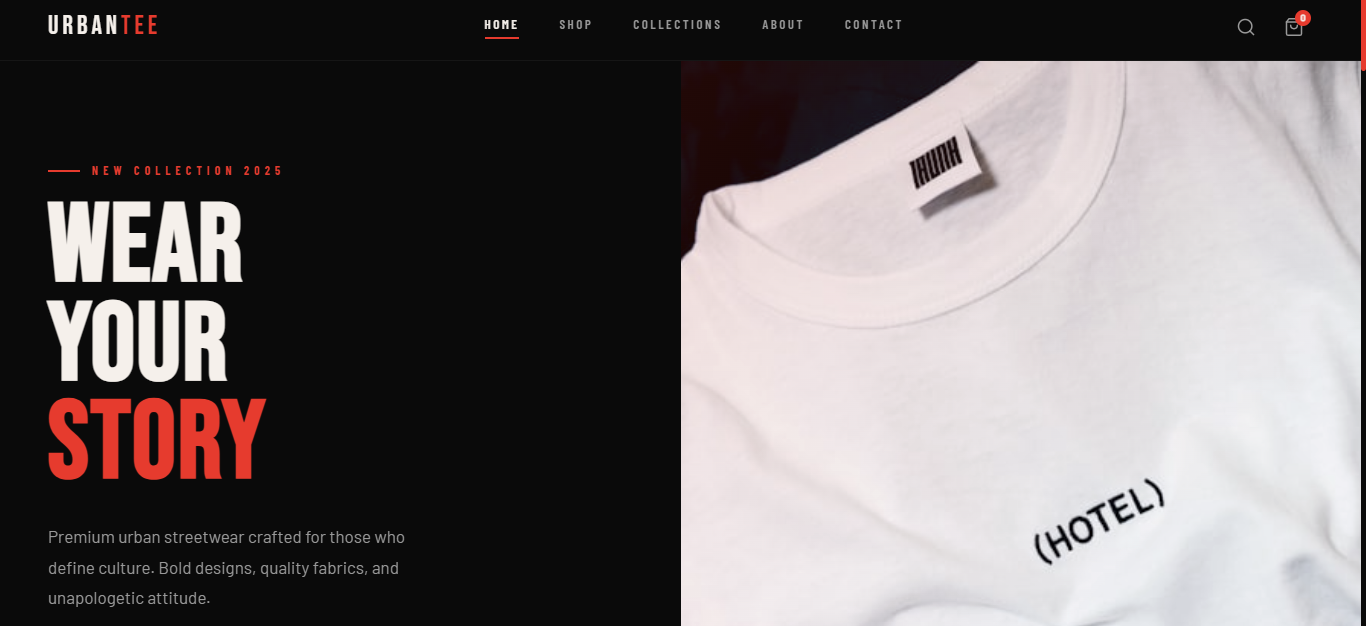 Website project screenshot